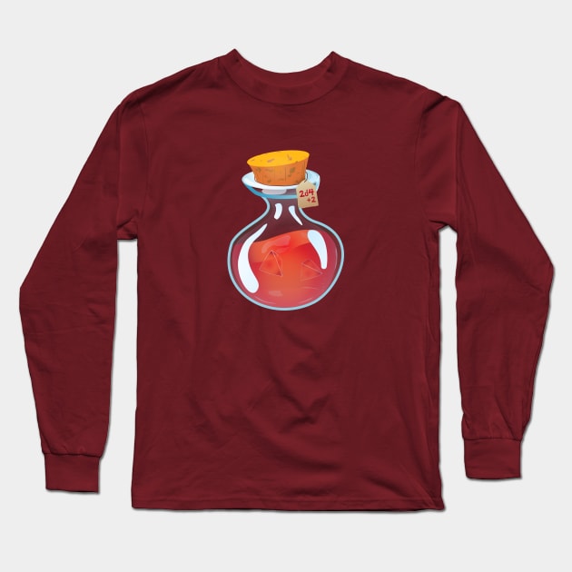 Health Potion 2d4+2 Long Sleeve T-Shirt by PixelSamuel